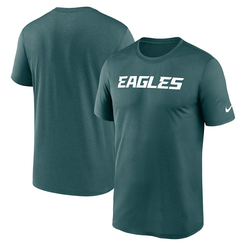 Philadelphia Eagles Primetime Legend Wordmark Performance T-Shirt Midnight Green | Nike for Sale