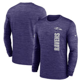 Baltimore Ravens Sideline Velocity Dri-FIT Long Sleeve T-Shirt Purple | Nike for Sale