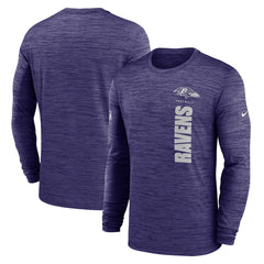 Baltimore Ravens Sideline Velocity Dri-FIT Long Sleeve T-Shirt Purple | Nike for Sale