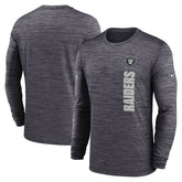 Las Vegas Raiders Sideline Velocity Dri-FIT Long Sleeve T-Shirt Black | Nike for Sale