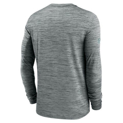Philadelphia Eagles Sideline Velocity Dri-FIT Long Sleeve T-Shirt Gray | Nike for Sale