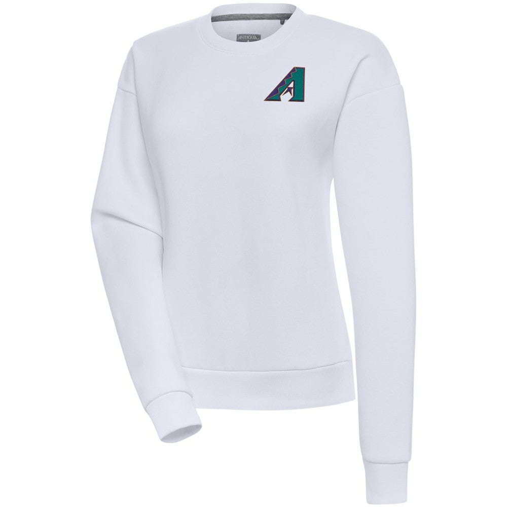 Arizona Diamondbacks Antigua Women's Cooperstown Victory Crewneck Pullover Sweatshirt - MLB