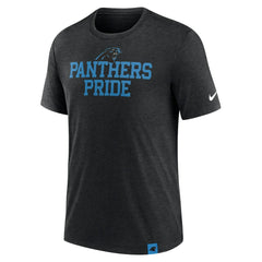 Carolina Panthers Blitz Tri-Blend T-Shirt Heather Black | Nike for Sale