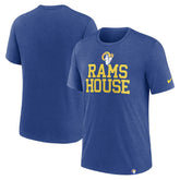 Los Angeles Rams Blitz Tri-Blend T-Shirt Heather Royal | Nike for Sale