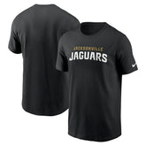 Jacksonville Jaguars Primetime Wordmark Essential T-Shirt Black | Nike for Sale