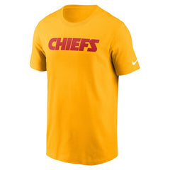 Kansas City Chiefs Primetime Wordmark Essential T-Shirt Gold | Nike for Sale