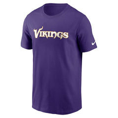 Minnesota Vikings Primetime Wordmark Essential T-Shirt Purple | Nike for Sale