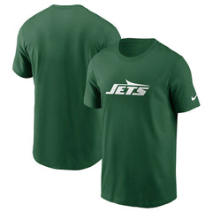 New York Jets Primetime Wordmark Essential T-Shirt Green | Nike for Sale