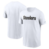 Pittsburgh Steelers Primetime Wordmark Essential T-Shirt White | Nike for Sale
