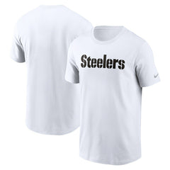 Pittsburgh Steelers Primetime Wordmark Essential T-Shirt White | Nike for Sale