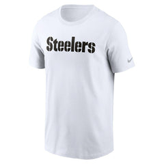 Pittsburgh Steelers Primetime Wordmark Essential T-Shirt White | Nike for Sale