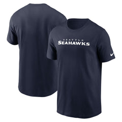 Seattle Seahawks Primetime Wordmark Essential T-Shirt College Navy | Nike for Sale