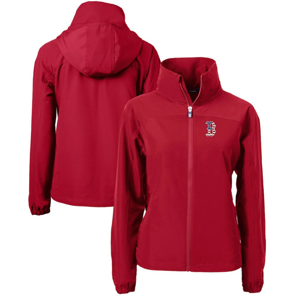 Boston Red Sox Cutter & Buck Women's Charter Eco Recycled Full-Zip Jacket - MLB