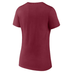 Colorado Avalanche Women's Slapshot V-Neck T-Shirt - Burgundy - NHL
