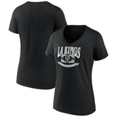 Los Angeles Kings Women's Slapshot V-Neck T-Shirt - Black - NHL