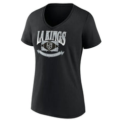 Los Angeles Kings Women's Slapshot V-Neck T-Shirt - Black - NHL