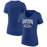 Tampa Bay Lightning Women's Slapshot V-Neck T-Shirt - Blue - NHL