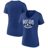 Toronto Maple Leafs Women's Slapshot V-Neck T-Shirt - Blue - NHL