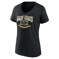 Vegas Golden Knights Women's Slapshot V-Neck T-Shirt - Black - NHL