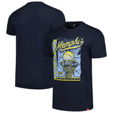 Memphis Grizzlies Sportiqe Unisex Swish Super-Soft Comfy Tri-Blend T-Shirt Navy - NBA