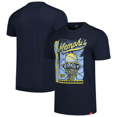 Memphis Grizzlies Sportiqe Unisex Swish Super-Soft Comfy Tri-Blend T-Shirt Navy - NBA