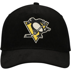 Pittsburgh Penguins American Needle Corduroy Chain Stitch Adjustable Hat - Black - NHL