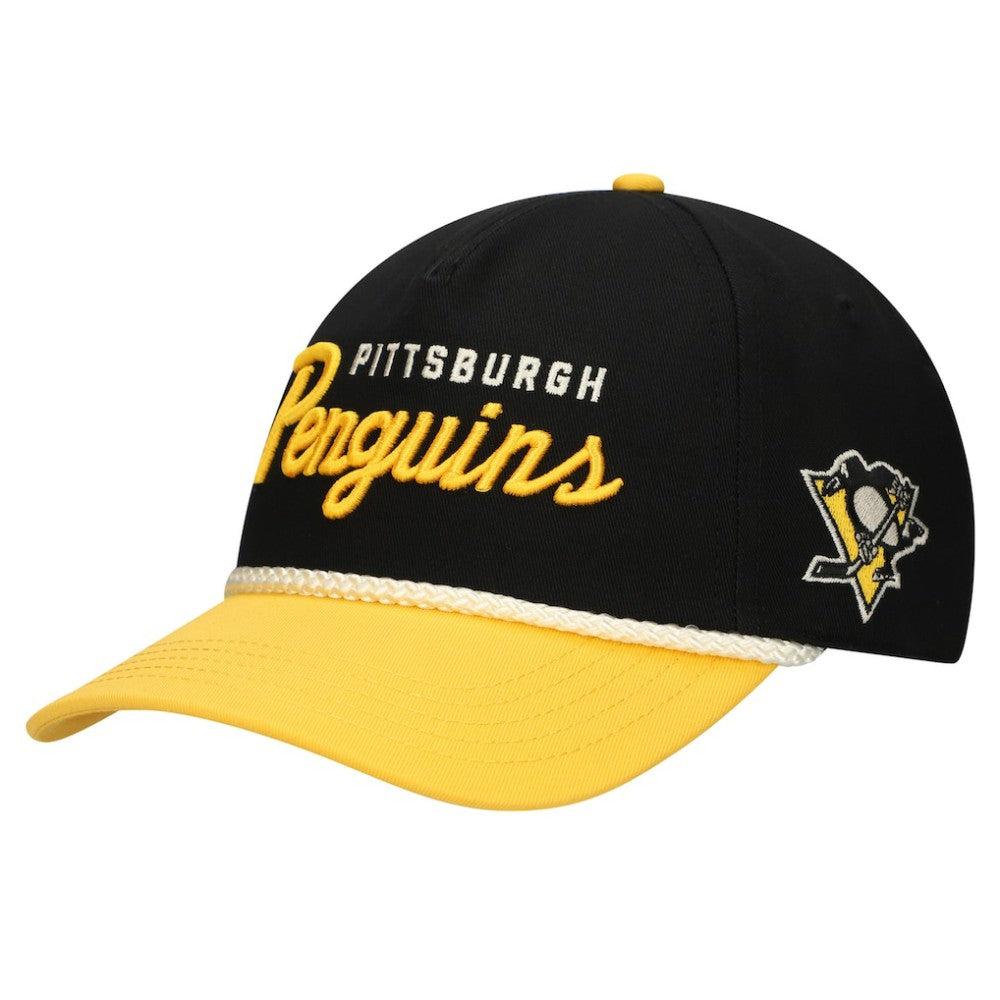 Pittsburgh Penguins American Needle Roscoe Washed Twill Adjustable Hat - Black/Gold - NHL