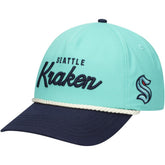 Seattle Kraken American Needle Roscoe Washed Twill Adjustable Hat - Light Blue/Deep Sea Blue - NHL