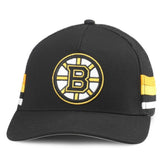 Boston Bruins American Needle HotFoot Stripes Trucker Adjustable Hat - Black - NHL