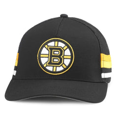 Boston Bruins American Needle HotFoot Stripes Trucker Adjustable Hat - Black - NHL