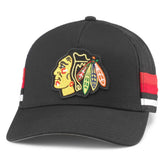 Chicago Blackhawks American Needle HotFoot Stripes Trucker Adjustable Hat - Black - NHL