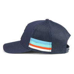 Seattle Kraken American Needle HotFoot Stripes Trucker Adjustable Hat - Deep Sea Blue - NHL