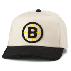 Boston Bruins American Needle Burnett Adjustable Hat - White/Black - NHL