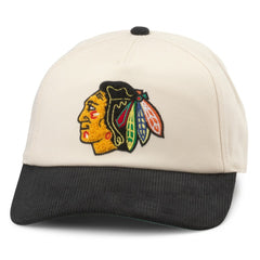 Chicago Blackhawks American Needle Burnett Adjustable Hat - Cream/Black - NHL