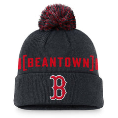 Boston Red Sox Nike Hometown Peak Cuffed Knit Hat with Pom - MLB