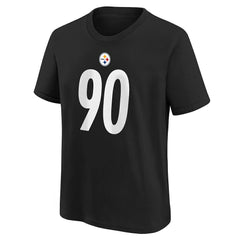 T.J. Watt Pittsburgh Steelers Youth Player Name & Number T-Shirt Black | Nike for Sale