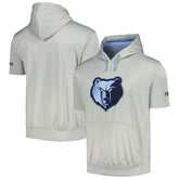 Memphis Grizzlies Short Sleeve Pullover Hoodie Silver/Light Blue - NBA