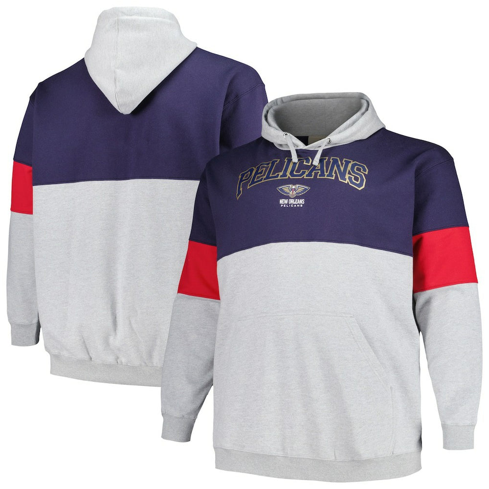 New Orleans Pelicans Big & Tall Pullover Hoodie Navy/Red - NBA