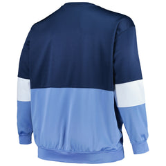 Memphis Grizzlies Big & Tall Split Pullover Sweatshirt Navy/Light Blue - NBA