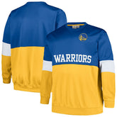 Golden State Warriors Big & Tall Split Pullover Sweatshirt Royal/Gold - NBA