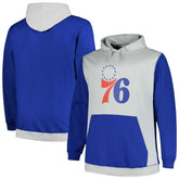 Philadelphia 76ers Big & Tall Primary Arctic Pullover Hoodie Royal/Silver - NBA