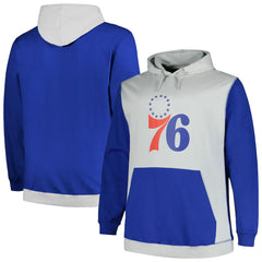 Philadelphia 76ers Big & Tall Primary Arctic Pullover Hoodie Royal/Silver - NBA
