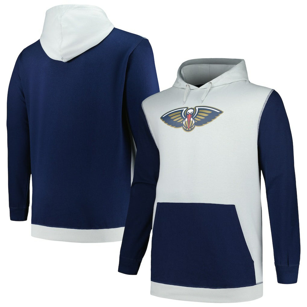 New Orleans Pelicans Big & Tall Primary Arctic Pullover Hoodie Navy/Silver - NBA