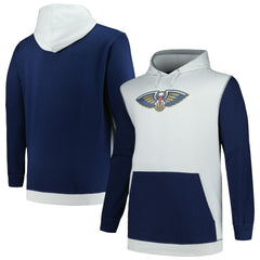 New Orleans Pelicans Big & Tall Primary Arctic Pullover Hoodie Navy/Silver - NBA