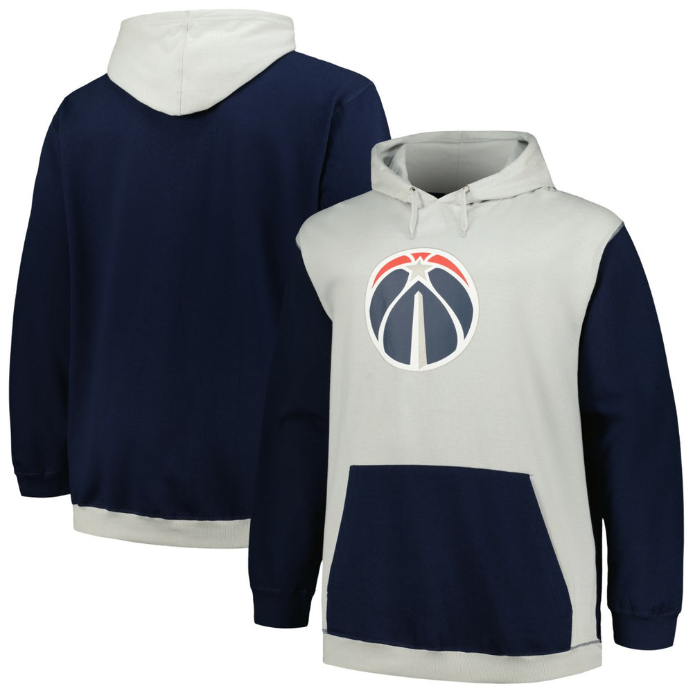 Washington Wizards Big & Tall Primary Arctic Pullover Hoodie Navy/Silver - NBA