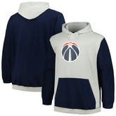 Washington Wizards Big & Tall Primary Arctic Pullover Hoodie Navy/Silver - NBA