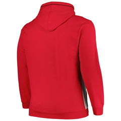 Chicago Bulls Big & Tall Contrast Pieced Stitched Full-Zip Hoodie Red/Heather Gray - NBA