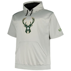 Milwaukee Bucks Big & Tall Logo Pullover Hoodie Silver - NBA