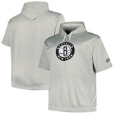 Brooklyn Nets Big & Tall Logo Pullover Hoodie Silver - NBA