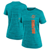 Miami Dolphins Women's Sideline Velocity Dri-FIT T-Shirt Aqua | Nike for Sale